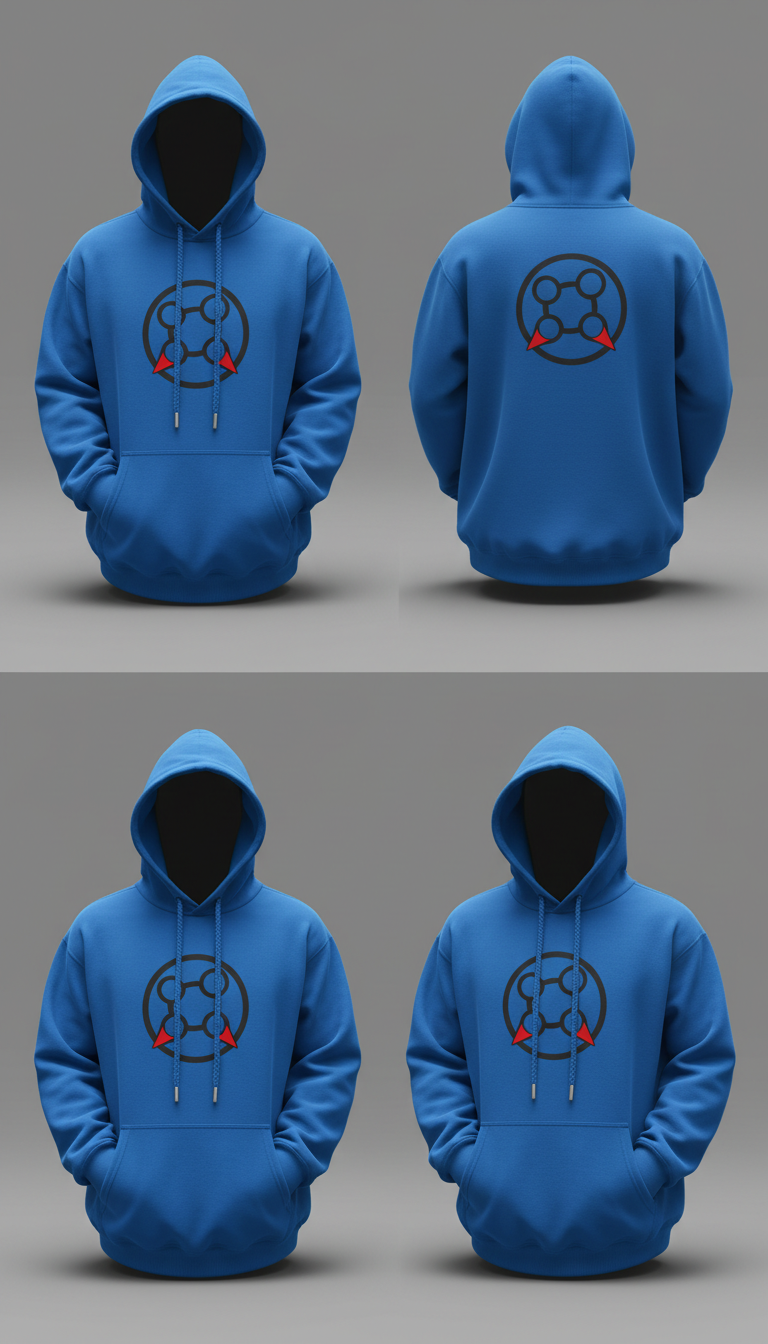 Electric Blue Uchiha Clan heavyweight hoodie