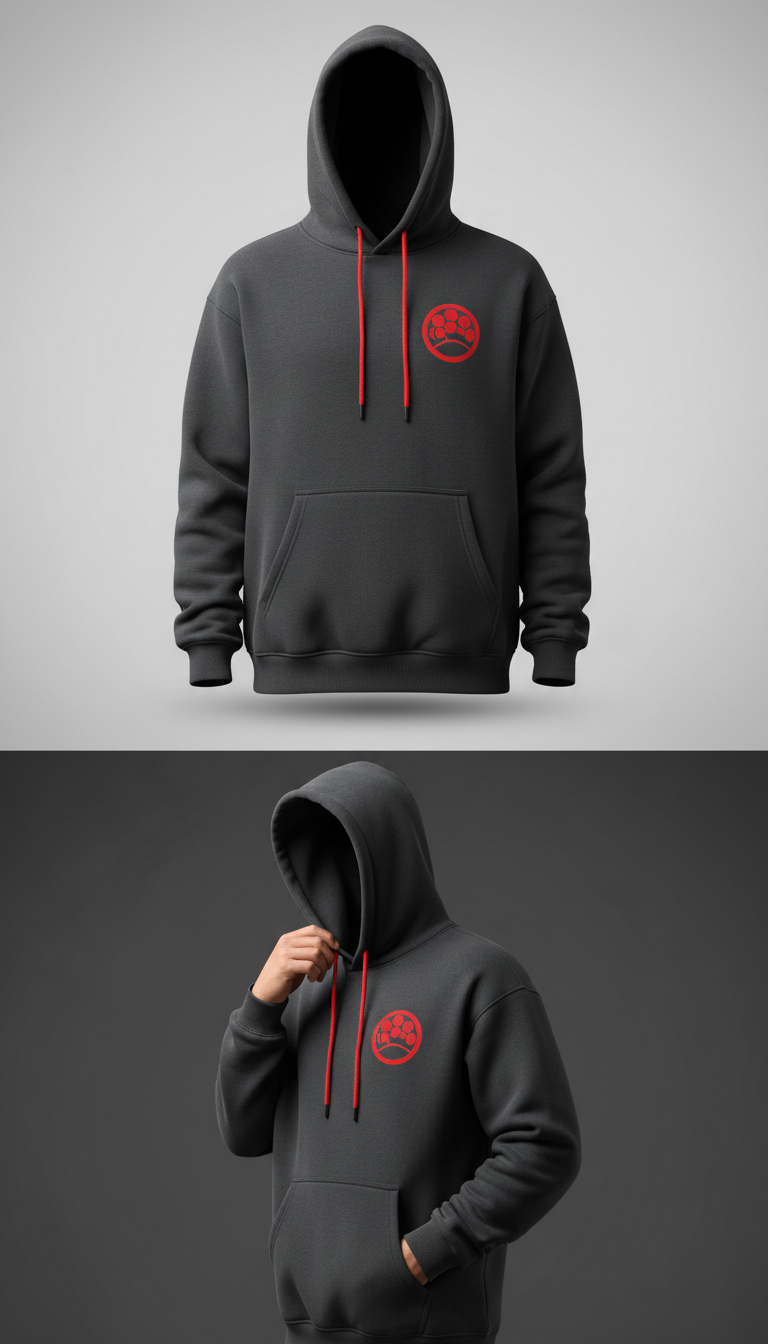 Street Red Uchiha Clan heavyweight hoodie