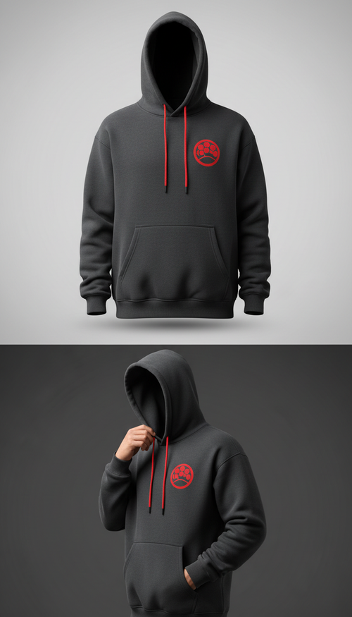 Street Red Uchiha Clan heavyweight hoodie