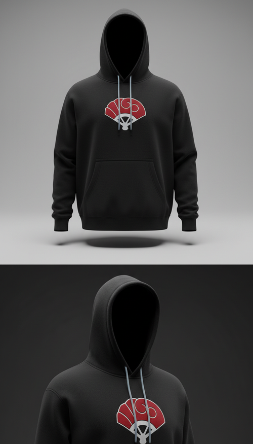 Obsidian Uchiha Clan heavyweight hoodie