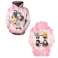 Demon Slayer Pink Chibi Tanjiro Team Hoodie